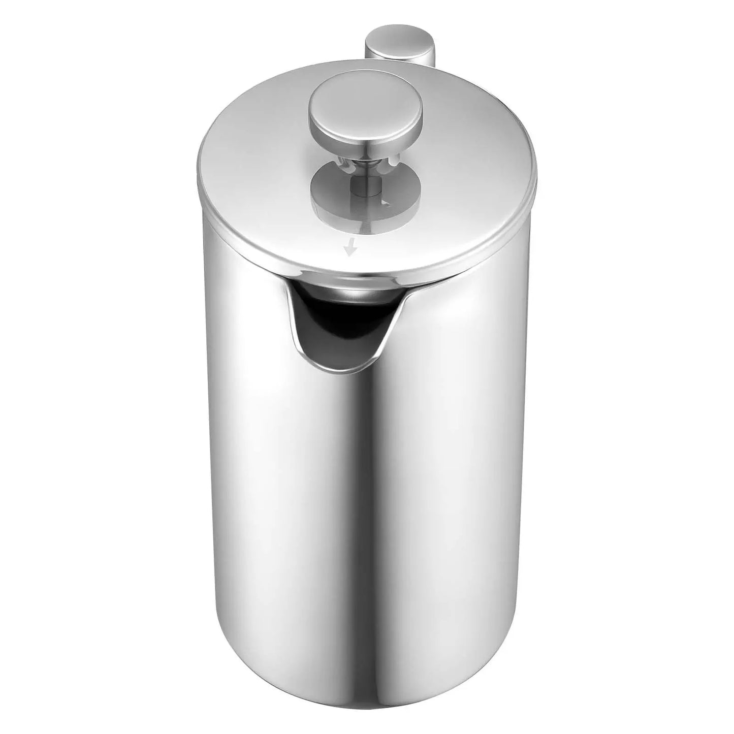 French Press Coffee Maker 34 oz Stainless Steel French Coffee Press Silver