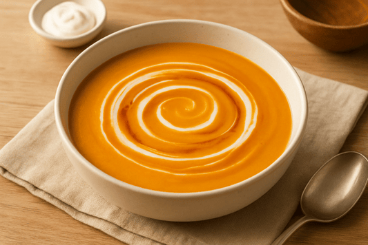 Pumpkin Soup with Maple Drizzle - Pantryjoy