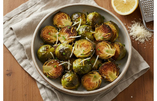 Citrus–Parmesan Brussels Sprouts