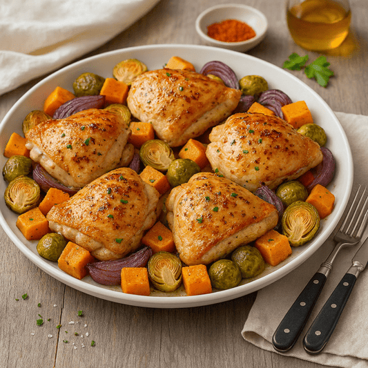 Sheet Pan Chicken with Autumn Vegetables - Pantryjoy