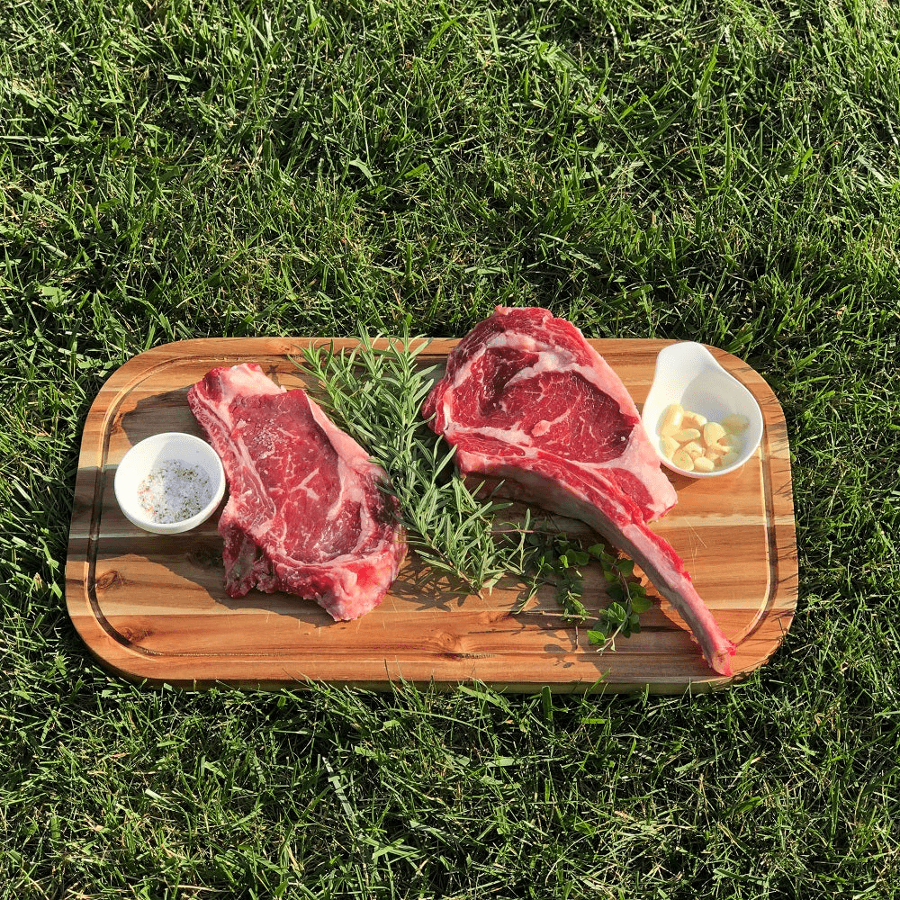 Zavis Green Acacia Wood Serving Rounded Cutting Board With Juice Groove 20" X 11" | Dishwasher Safe - Pantryjoy