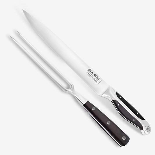 Gunter Wilhelm Thunder 8 Inch Pointed Carving Set, Black ABS SKU: 2023a - Pantryjoy