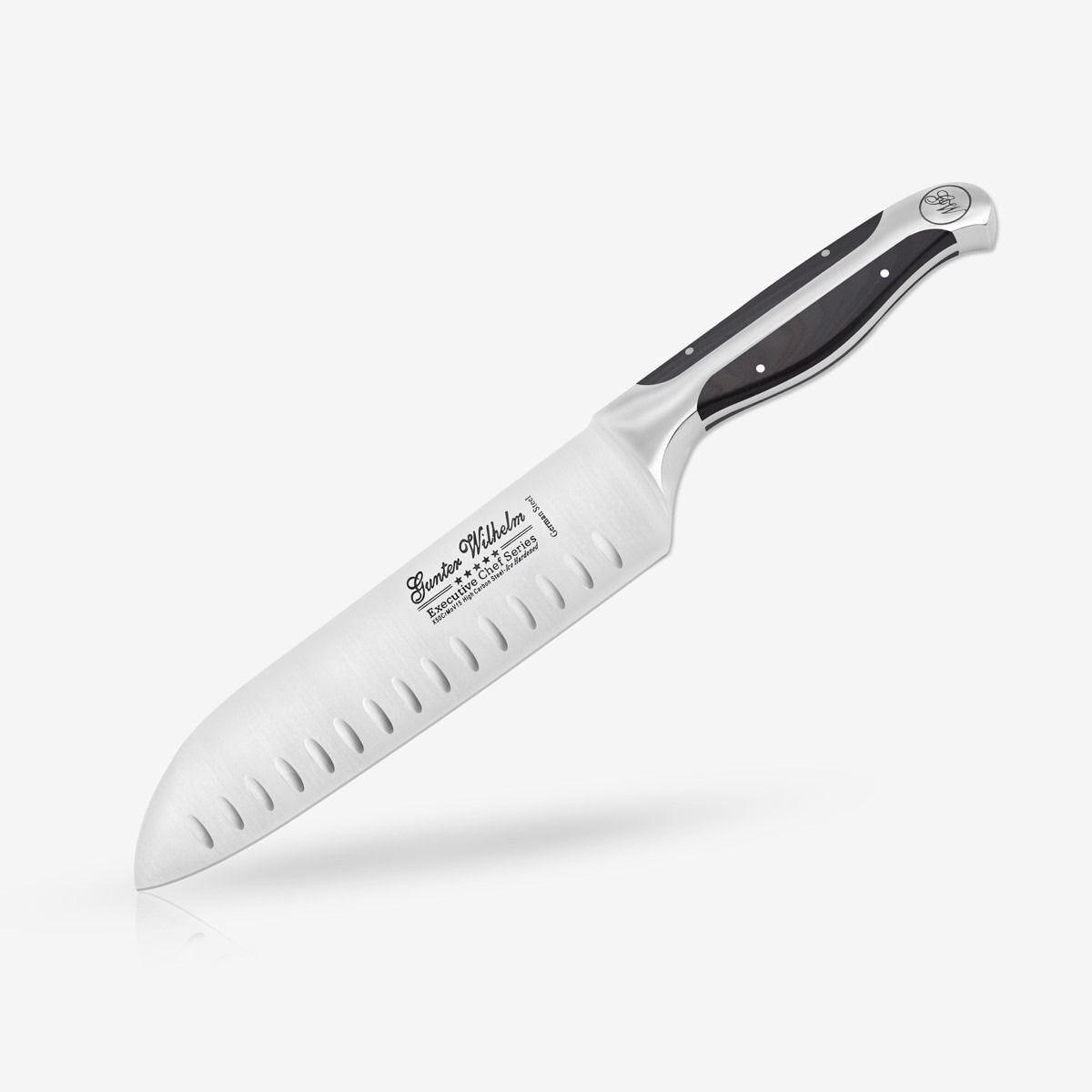 Gunter Wilhelm Thunder 7 Inch Santoku Knife, Black ABS SKU: '2015 - Pantryjoy