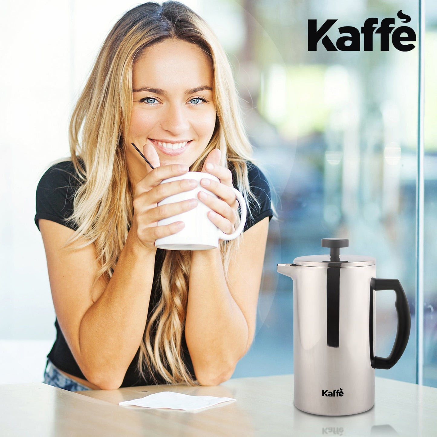 Kaffe KF1020 Stainless Steel French Press