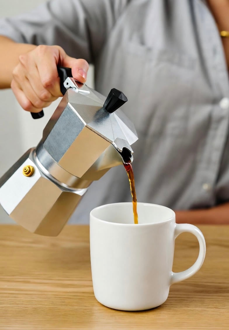 Classic Stovetop Moka Pot Coffee Maker – 4 Sizes